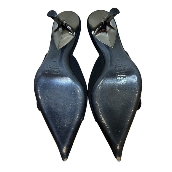 Giuseppe Zanotti, Size 39 (9 US), Black - Vintage Mule Pumps, Silver Rhinestone - Picture 9 of 15